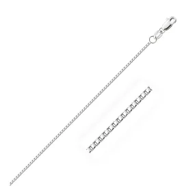 10k White Gold Octagonal Box Chain 1.2mm-rx20567-22