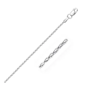 14k White Gold Round Wheat Chain 1.5mm-rx25296-20