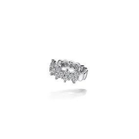 14K White Gold Single Diamond Ear Cuff