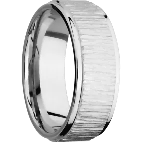 14K White Gold with Treebark1 , Polish Finish