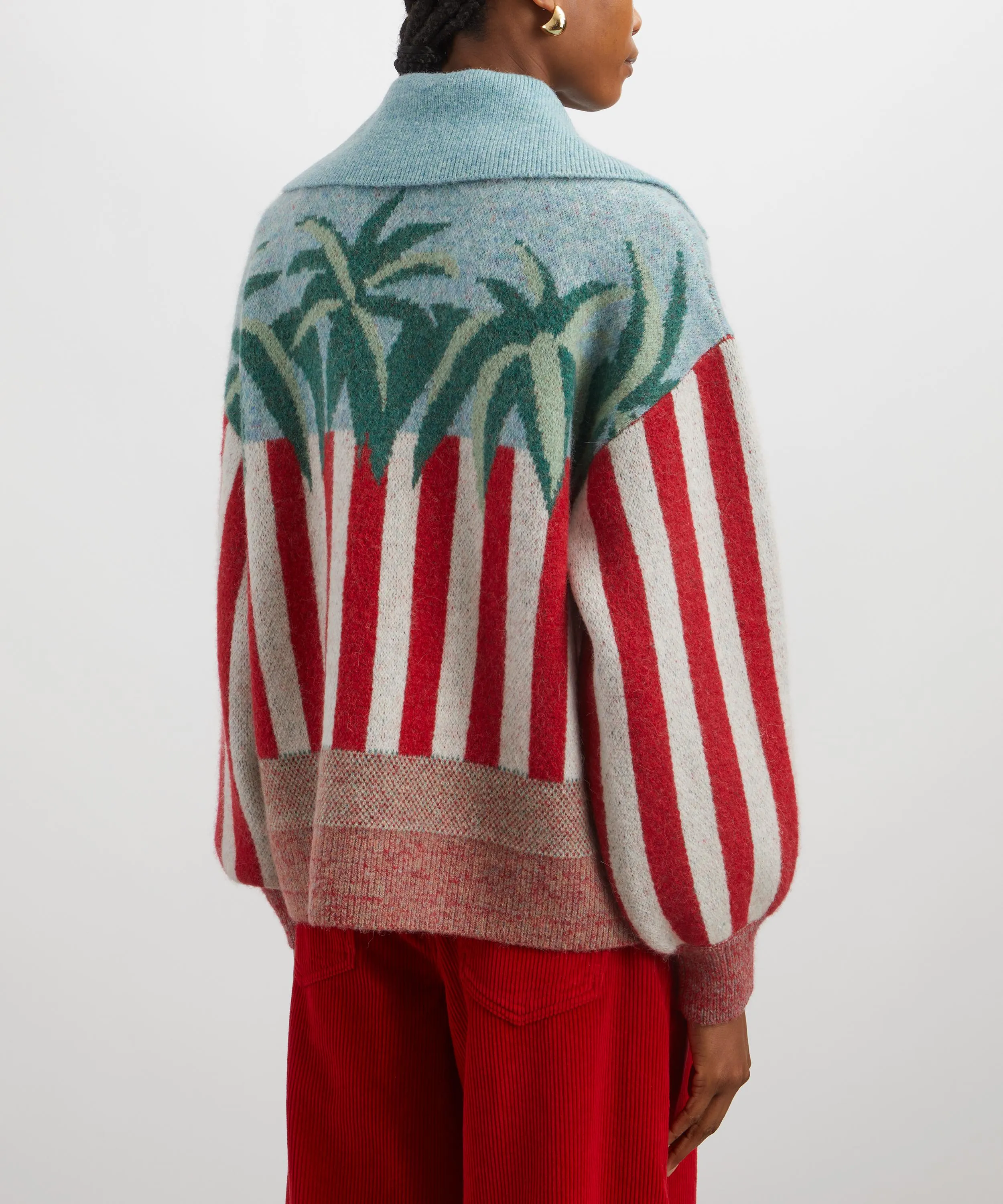 Adam Lester Fruit Cart Appliqué Cardigan