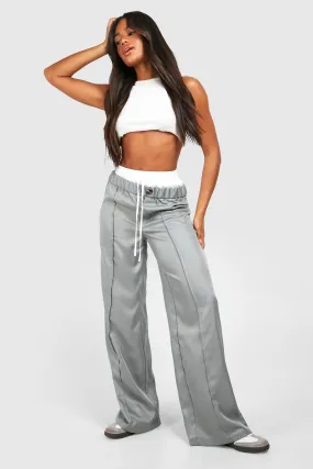 Asymmetric Exposed Boxer Pants