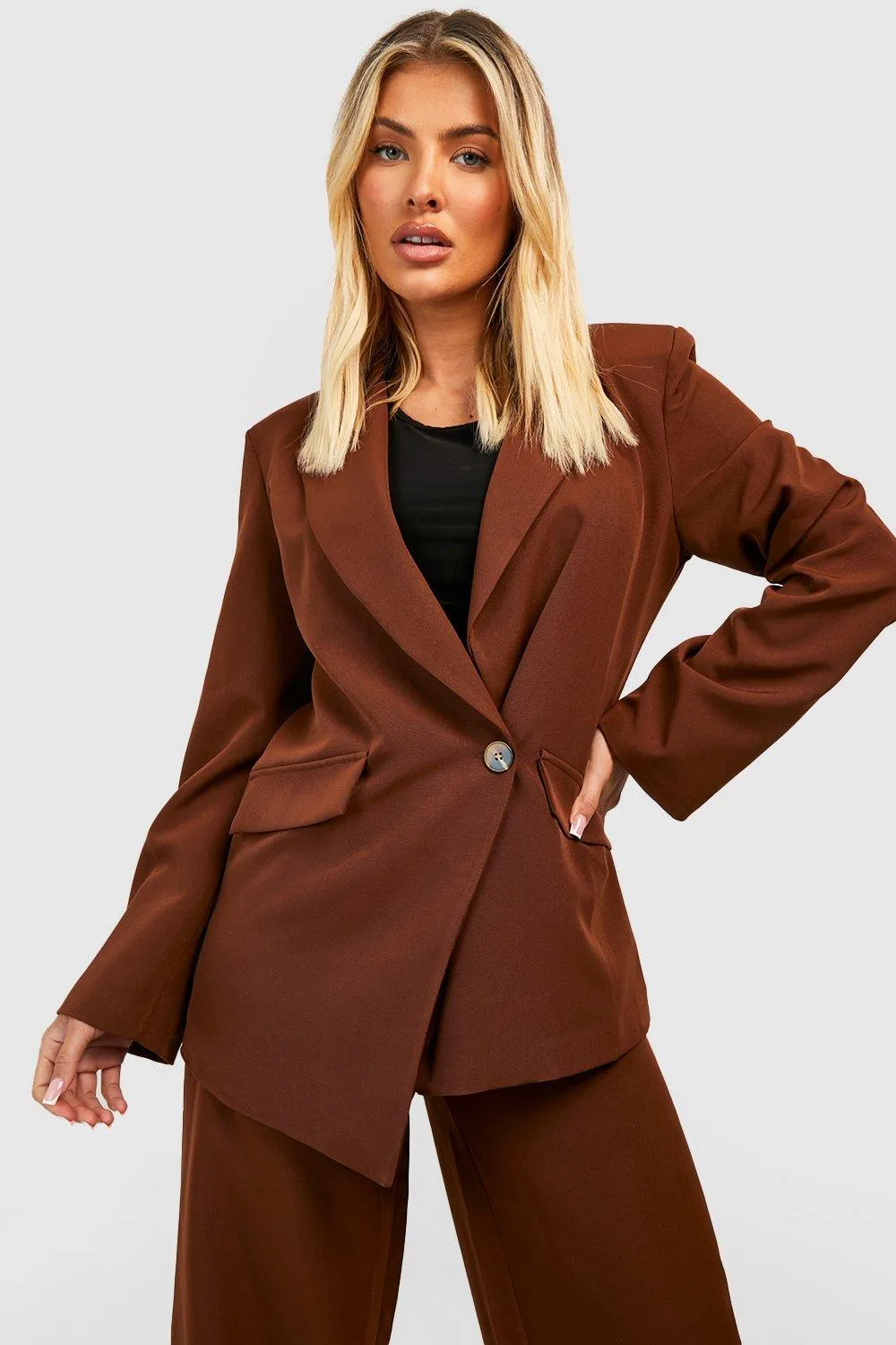 Asymmetric Relaxed Fit Tailored Blazer