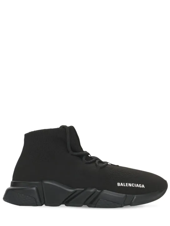 Balenciaga   Speed lace-up knit sneakers 