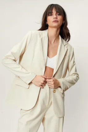 Boxy Marled Tailored Blazer