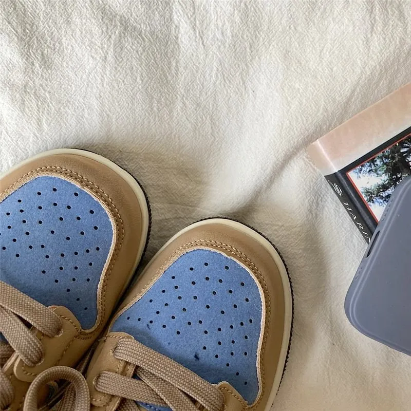 Brown & Blue Shooting Star Sneakers