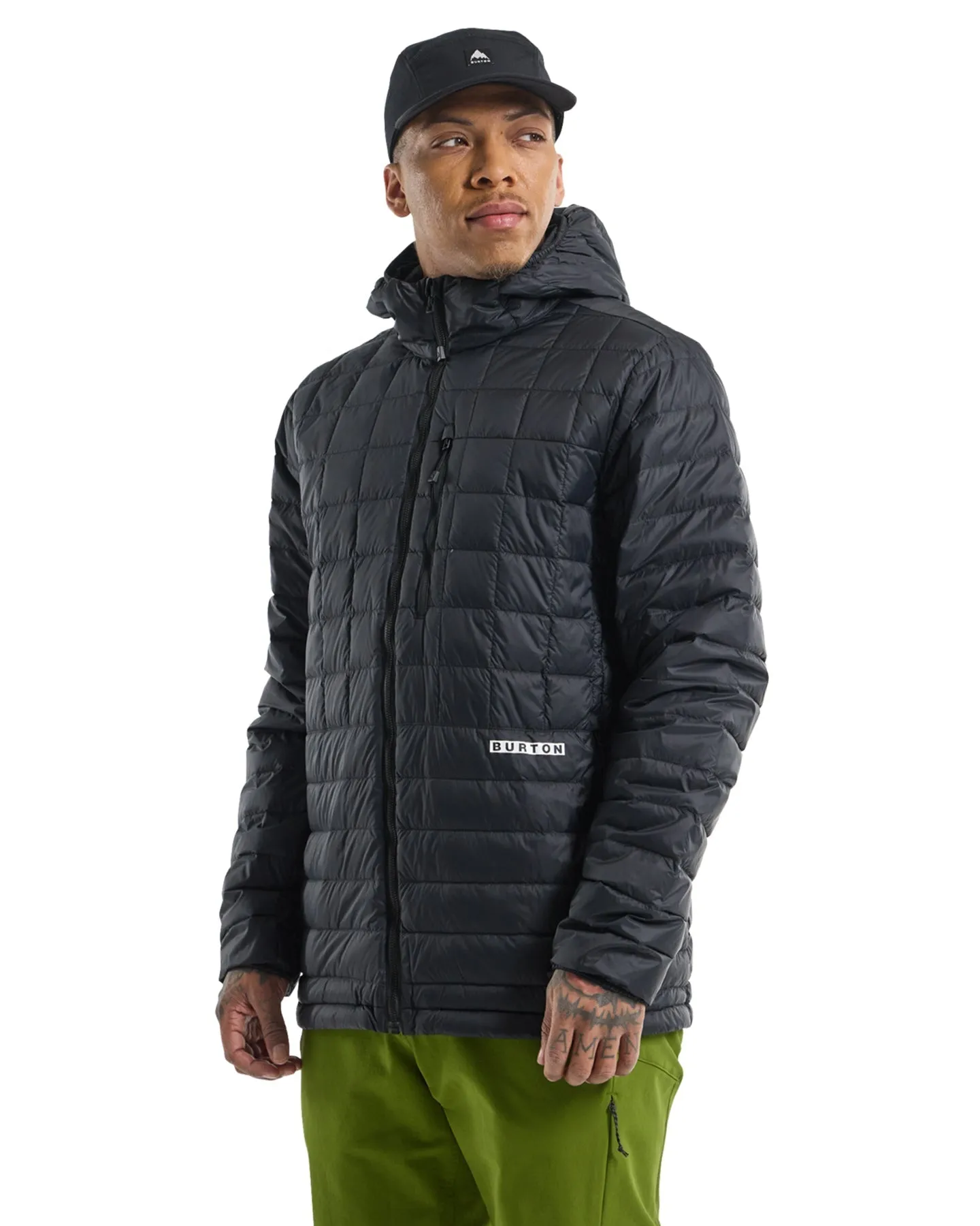 Burton Men's Mid-Heat Hooded Down Jacket - True Black | Shop Coats & Jackets at Trojan Wake Ski Snow & Snow Skiers W