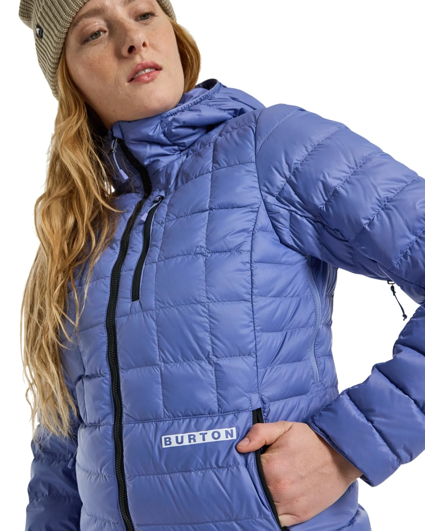 Burton Women's Mid-Heat Hooded Down Insulated Jacket - Slate Blue | Shop Coats & Jackets at Trojan Wake Ski Snow & S