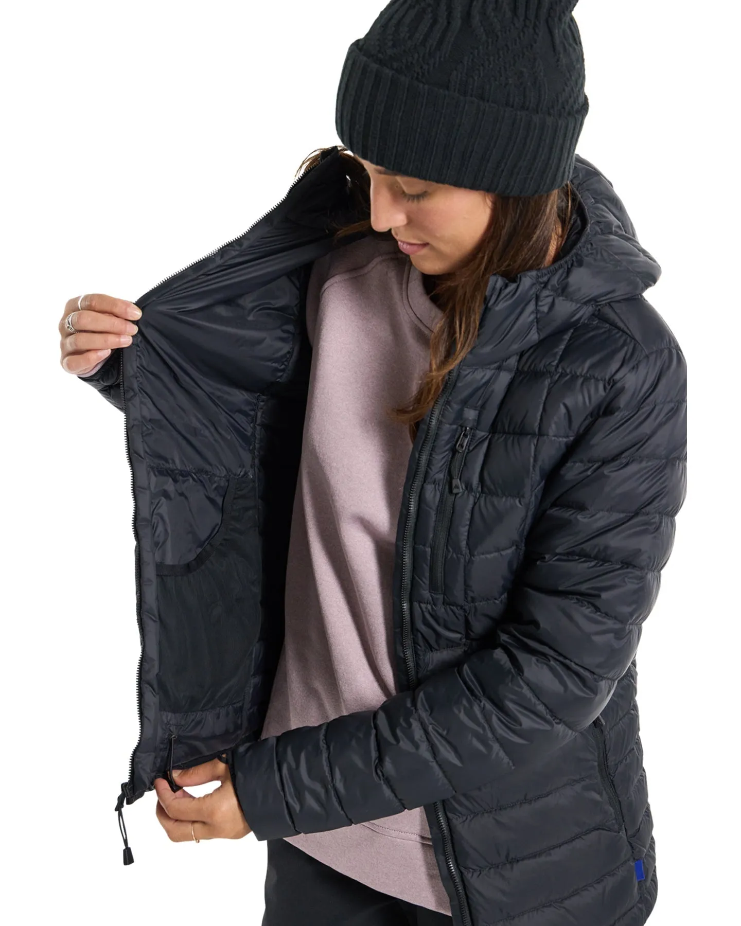 Burton Women's Mid-Heat Hooded Down Insulated Jacket - True Black | Shop Coats & Jackets at Trojan Wake Ski Snow & S