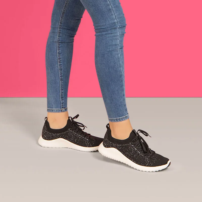 Carly Arch Support Sneakers Black White