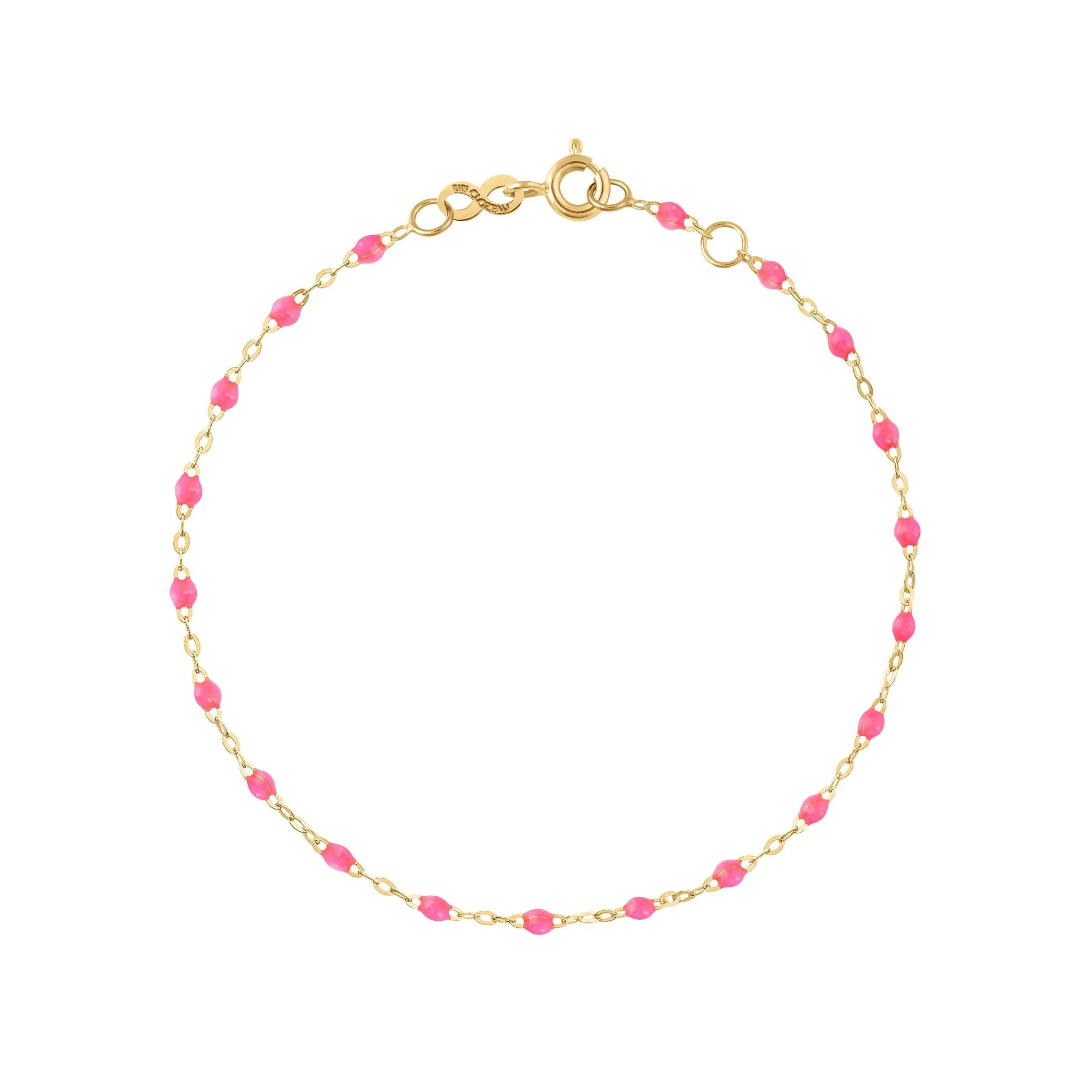 Classic Gigi Pink bracelet, Yellow Gold, 6.7