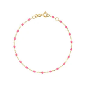 Classic Gigi Pink bracelet, Yellow Gold, 6.7