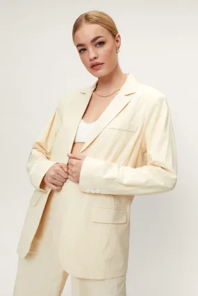 Cotton Single Breasted Blazer