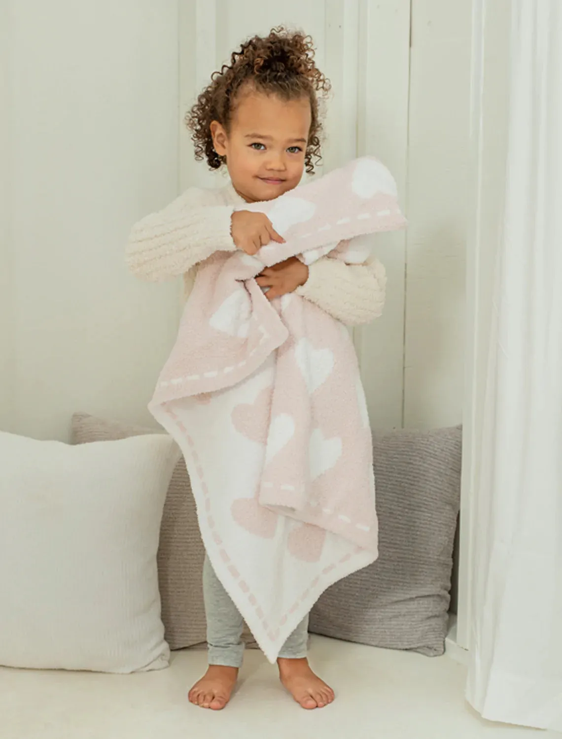 CozyChic Dream Receiving Blanket | Pink /White