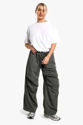 Crinkle Wide Leg Parachute Pants