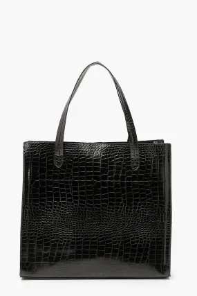 Croc PU Tote Shopper Bag