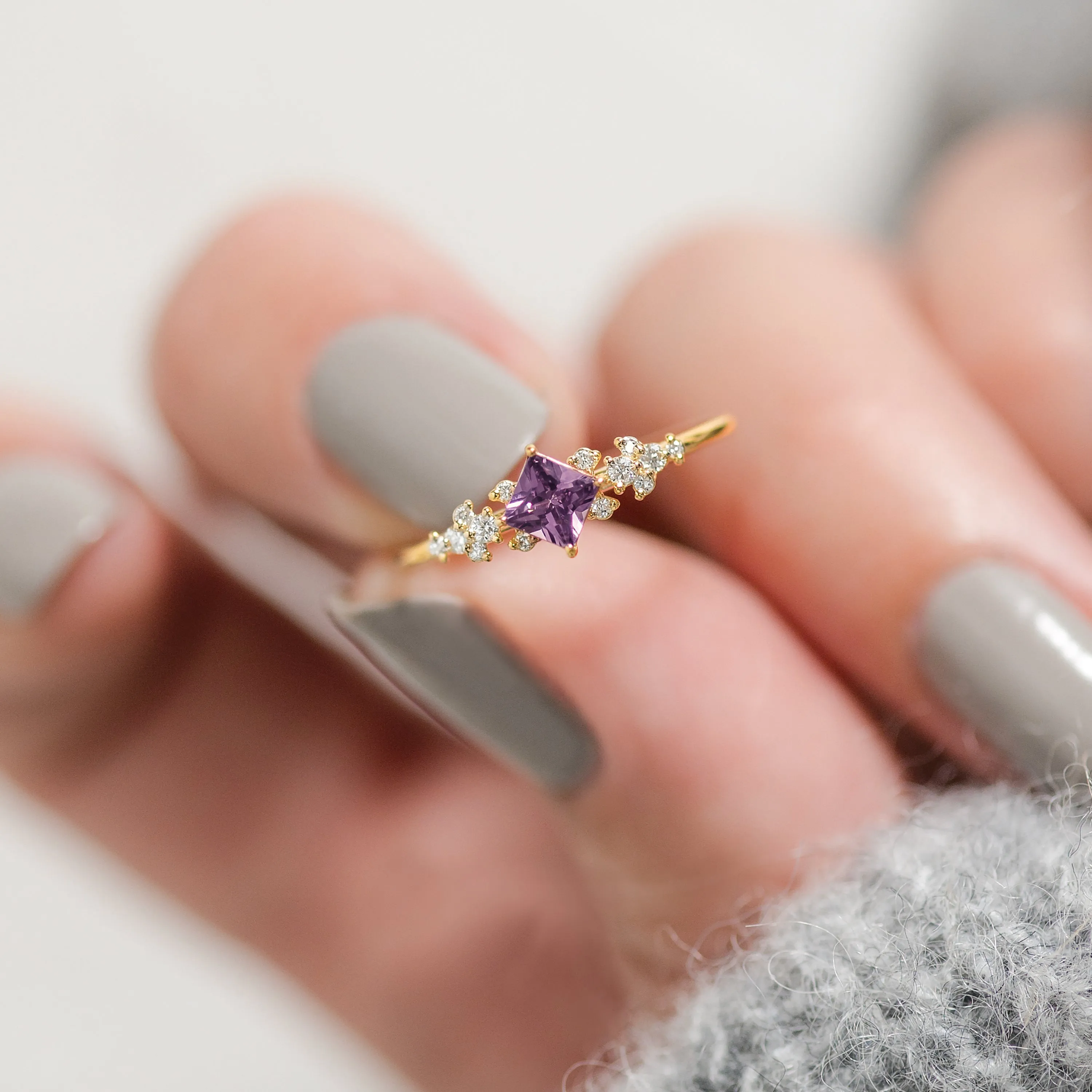 Damask Ring, Deep Purple Sapphire, Edition 3