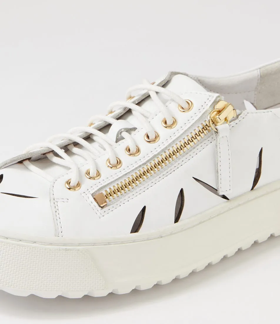 DJANGO & JULIETTE Tamela White Leather Sneakers