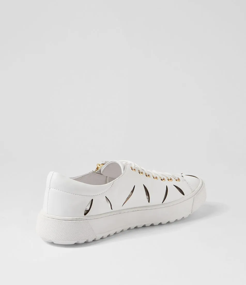 DJANGO & JULIETTE Tamela White Leather Sneakers