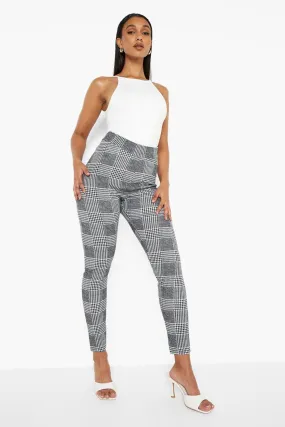 Dogtooth Check Skinny Pants