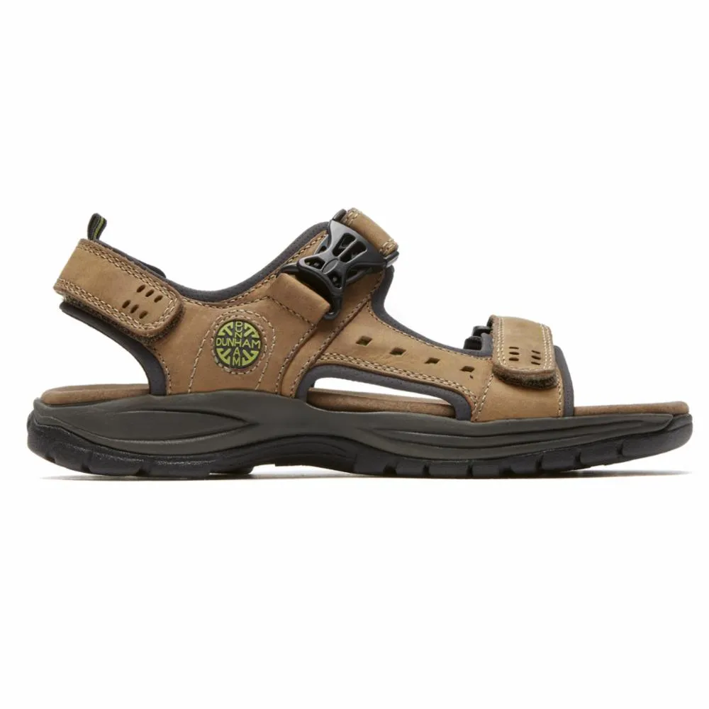 Dunham Men's Nolan Adjustable Sandal Newport Brown 4E