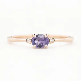 Emilie Ring 5mm 0.45ct Purple Umba Sapphire 14K Rose Gold