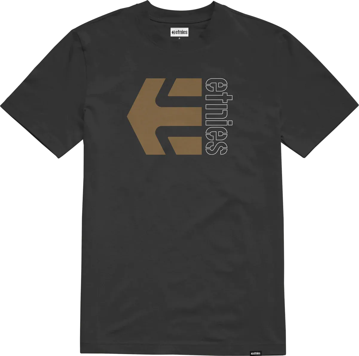 etnies Corp Combo Tee, Black Brown