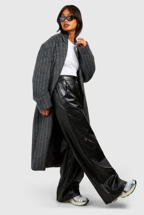 Faux Leather Wide Leg Pants