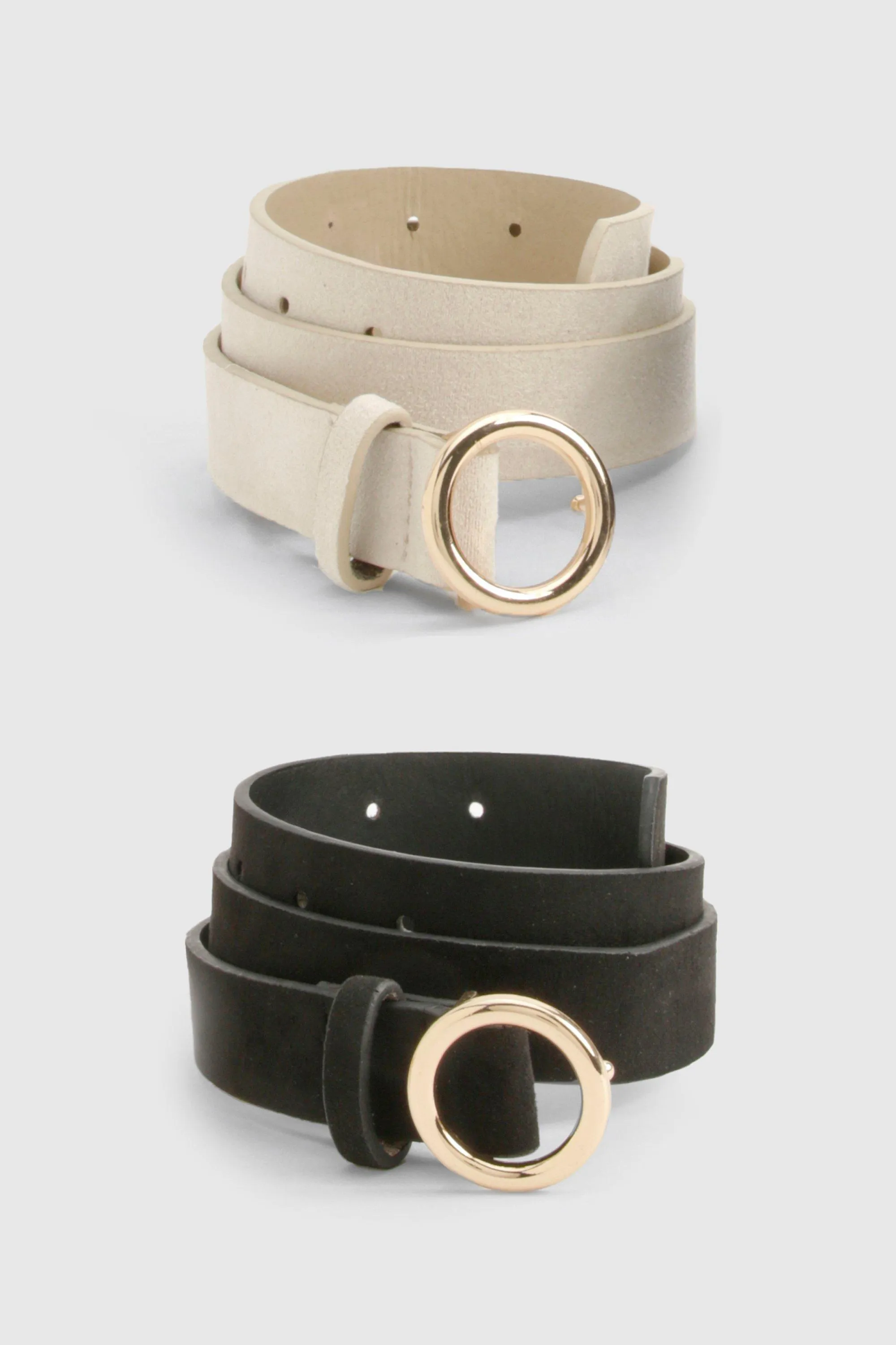 Faux Suede Tonal Belt 2 Pack