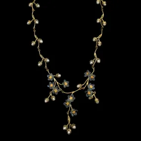 Forget Me Not 18 Inch Adjustable Contour Necklace by Michael Michaud