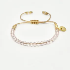 Friendship Crystal Shiny Misty Pink Bracelet