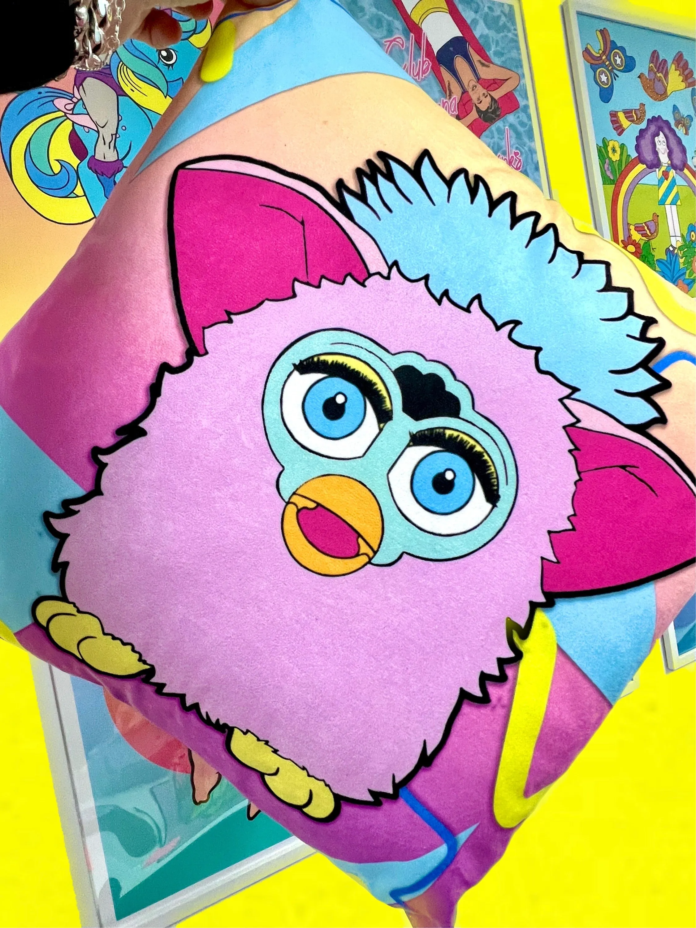 Furby Faux Suede Cushion