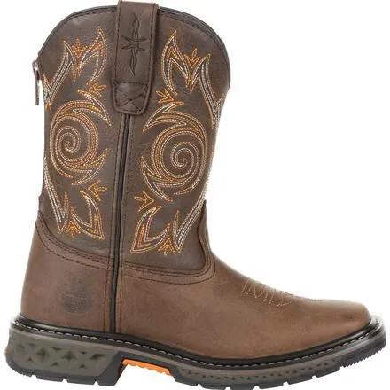 Georgia Boot Carbo-Tec LT Big Kids Brown Pull-On Boot