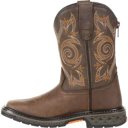 Georgia Boot Carbo-Tec LT Big Kids Brown Pull-On Boot