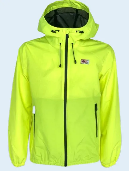 GIACCA UOMO IMPERMEABILE GIALLO FLUO CON CAPPUCCIO