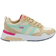 Gola Women's Navis Training Sneakers Off white/Oat/Powder Blue/Hot Pink