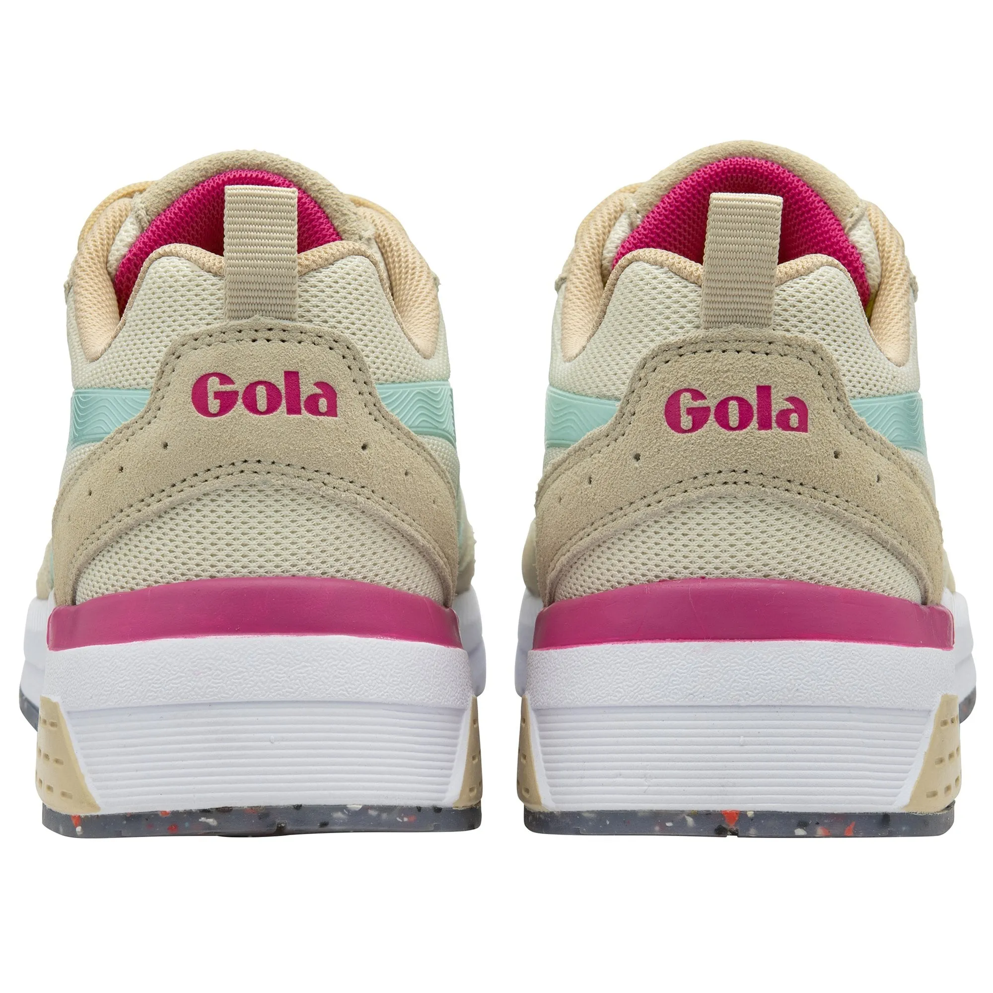 Gola Women's Navis Training Sneakers Off white/Oat/Powder Blue/Hot Pink