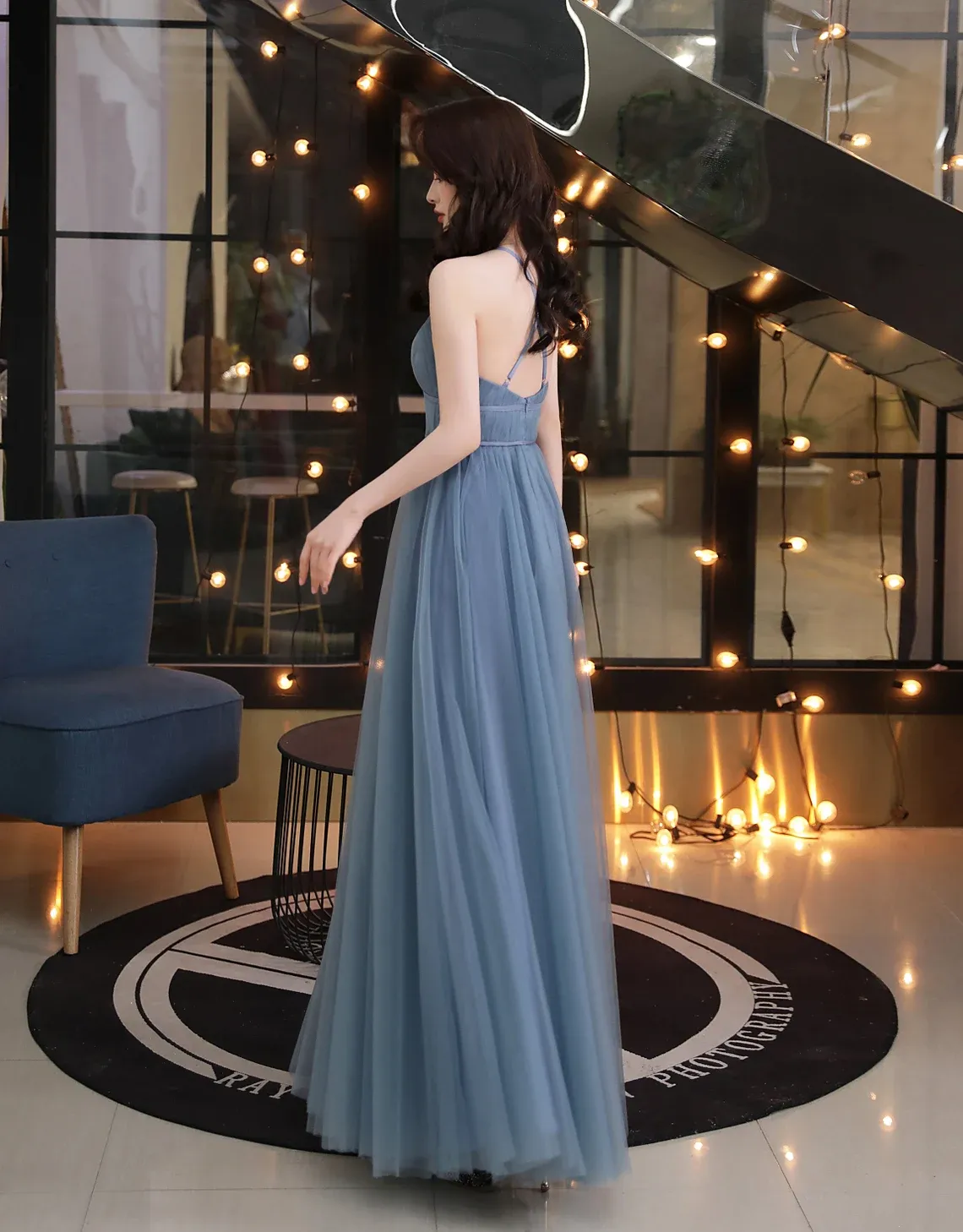 Grey Long Prom Dress Sweetheart Straps Prom Dress, Grey Formal Dress