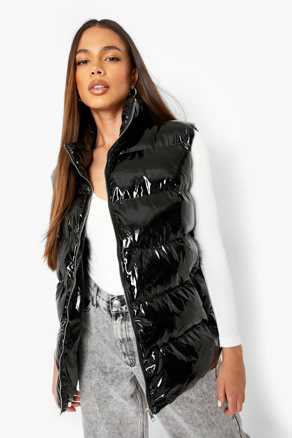 High Shine Oversized Vest