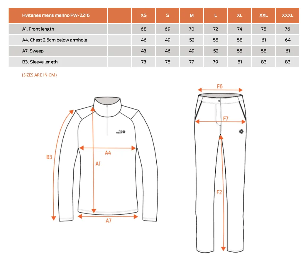 Hvítanes Men´s Merino wool base layer