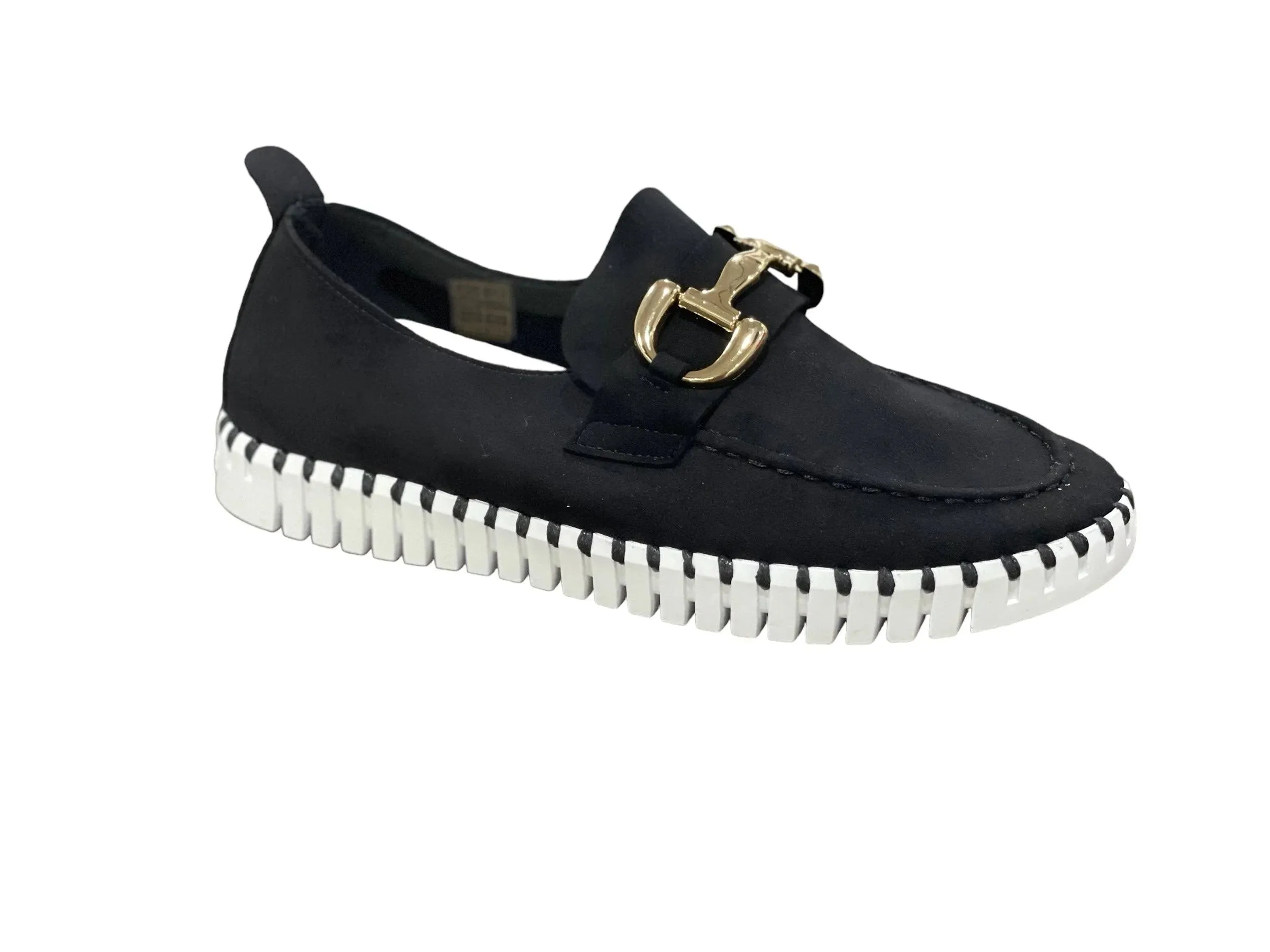 Ilse Jacobsen Faux Suede D-Bit Equestrian Loafer