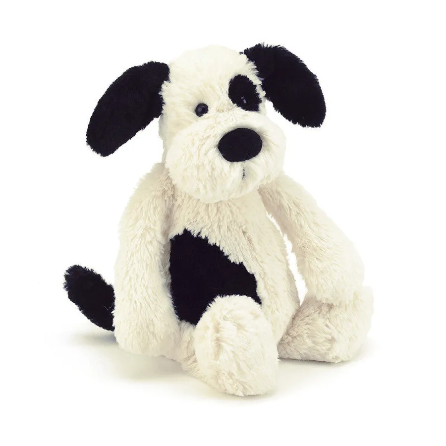 Jellycat Bashful Black & Cream Puppy Plush Stuffed Animal - Original