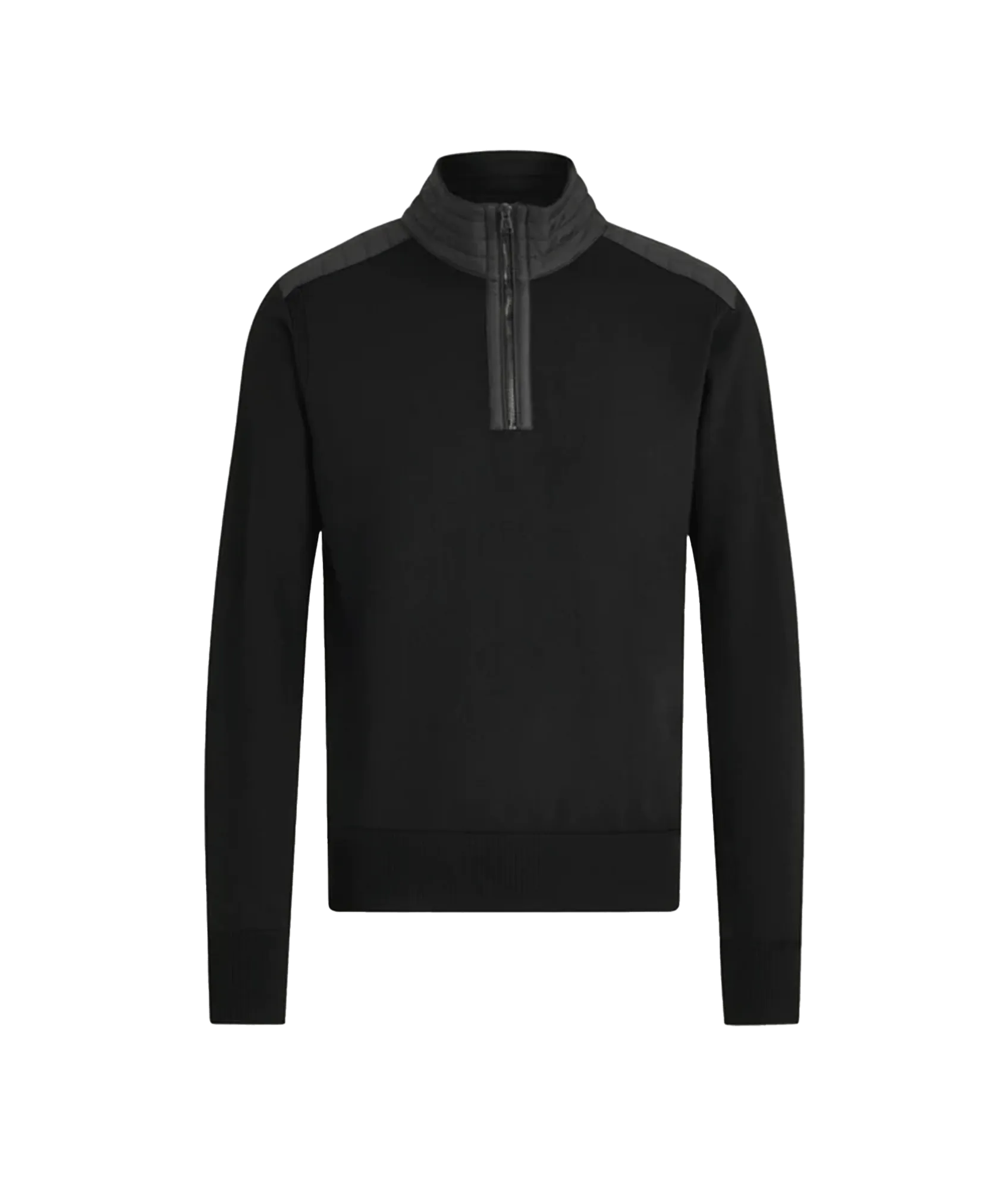 Kilmington Merino Wool Quarter Zip Jumper - Black