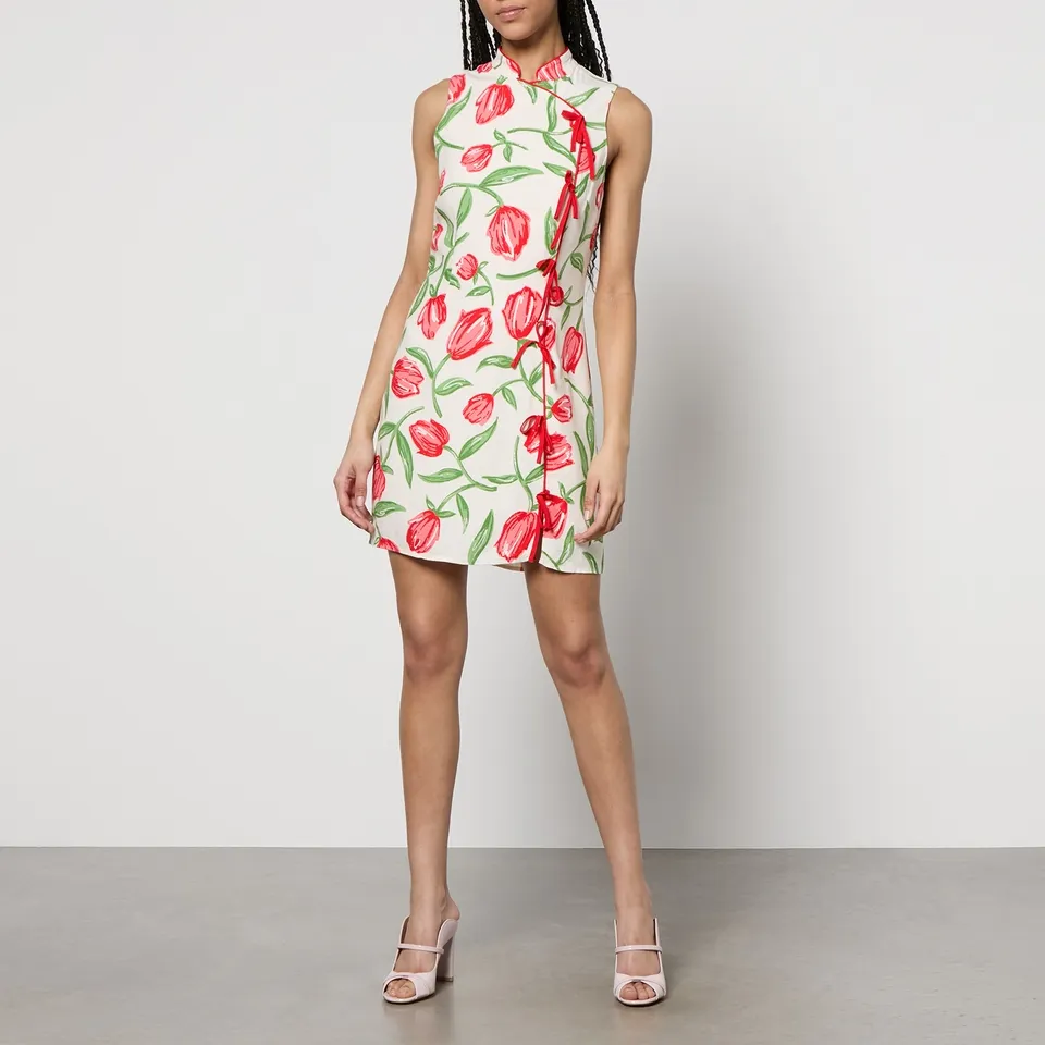 Kitri Aubrey Floral-Print Crepe Mini Dress - UK 16 | Coggles