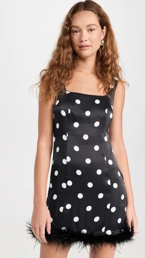 KITRI   Edina Black Polka Dot Mini Dress 