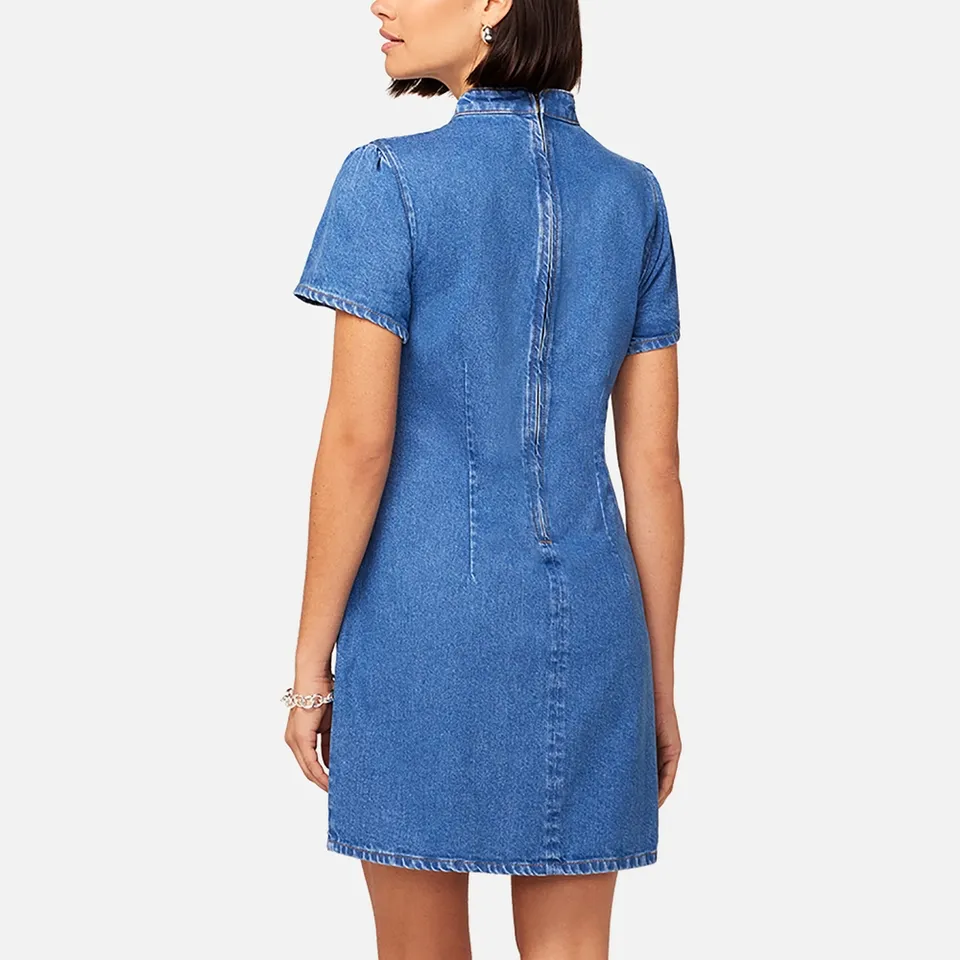 Kitri Harlow Embroidered Denim Mini Dress - UK 12 | Coggles