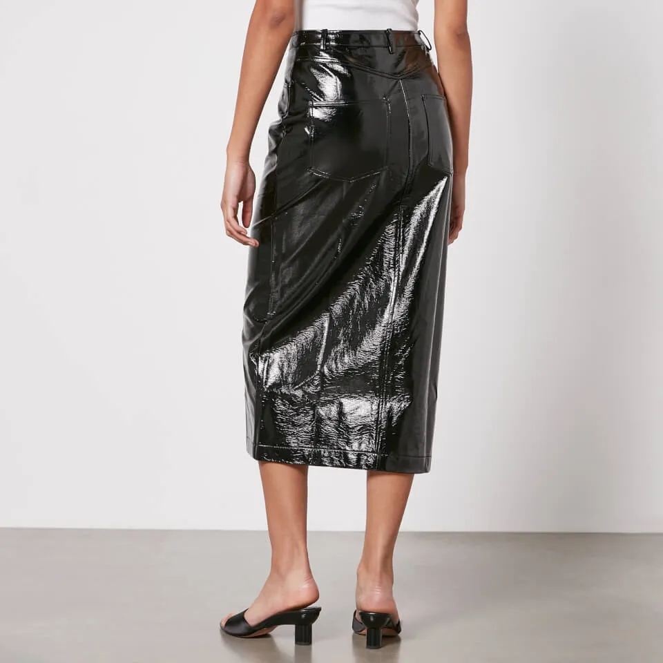 Kitri Penny Vinyl Midi Skirt - UK 6 | Coggles