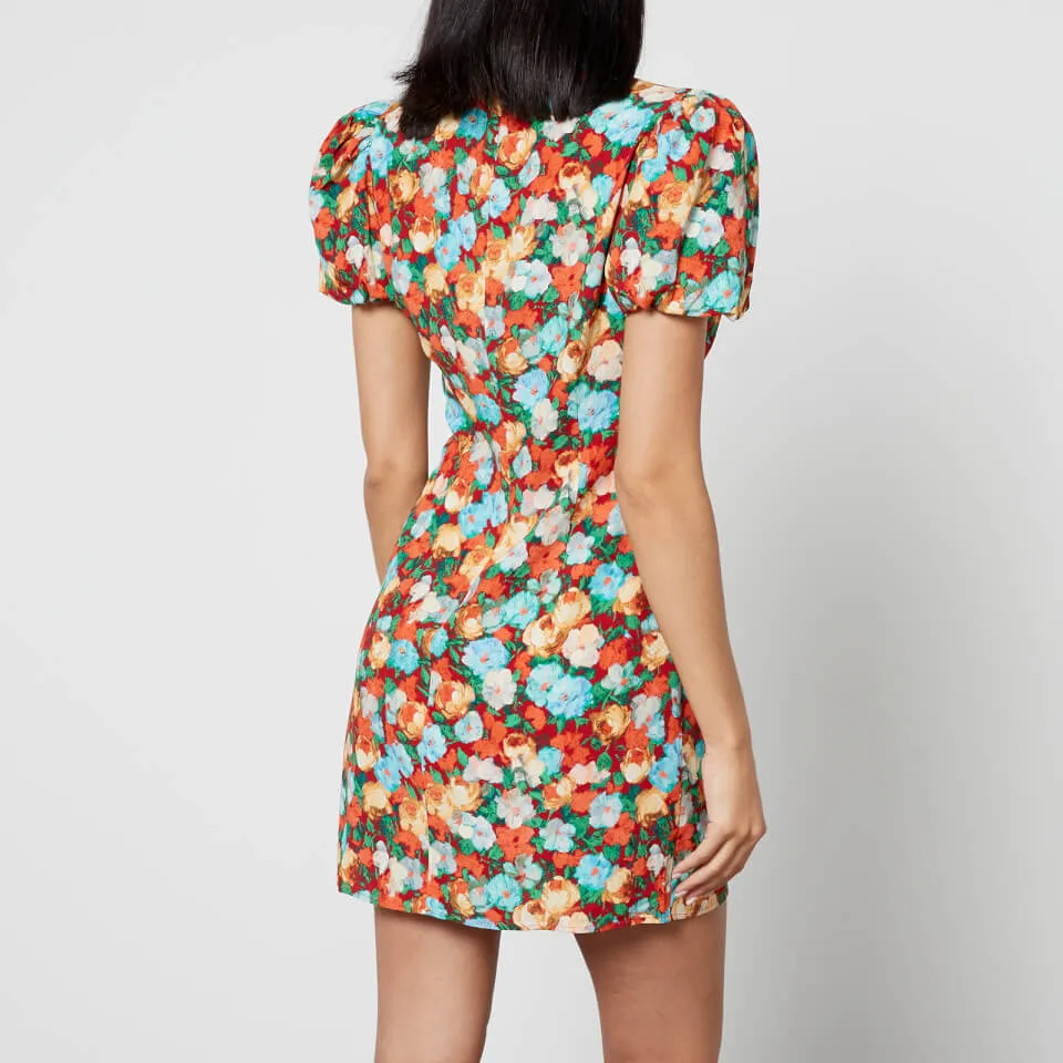 Kitri Philippa Floral-Print Crepe Mini Dress - UK 6 | Coggles