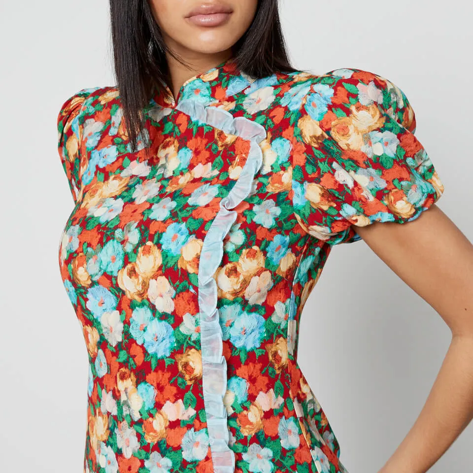 Kitri Philippa Floral-Print Crepe Mini Dress - UK 6 | Coggles