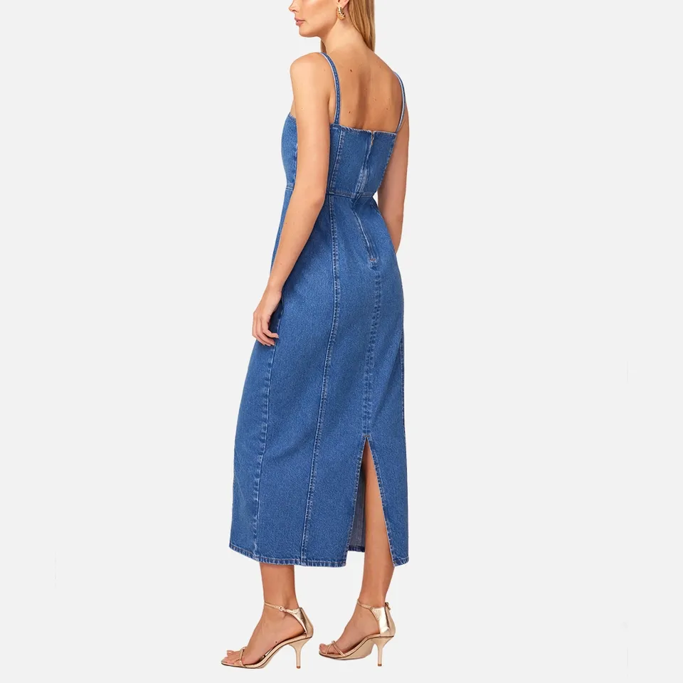 Kitri Ursula Denim Midi Dress - UK 6 | Coggles